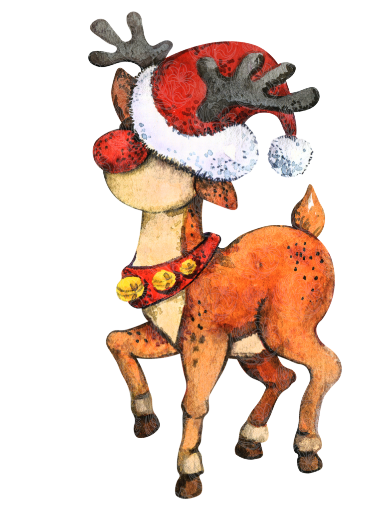 Christmas Reindeer with Antlers and Hat – GBH22581